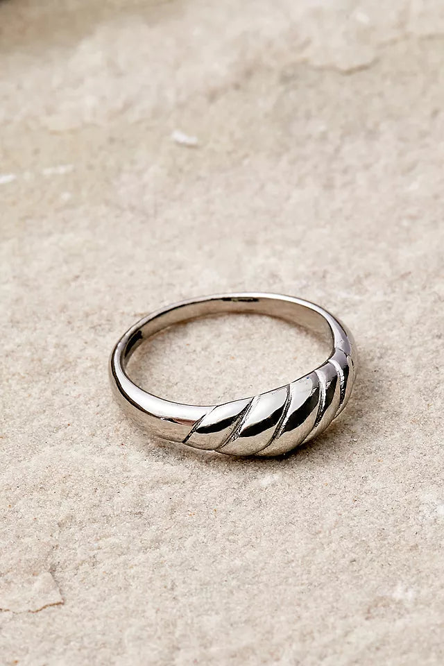 Anello Croissant argento su pietra - Nephty Jewellery
